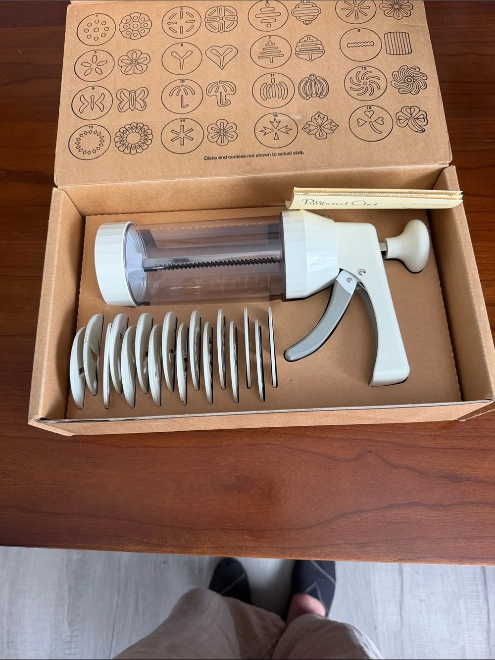 The Pampered Chef Cookie Press - Brown Kraft Box